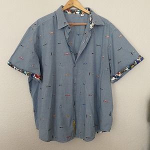 Beautiful 2XL ROBERT GRAHAM 100% Cotton Short Sleeve Shirt